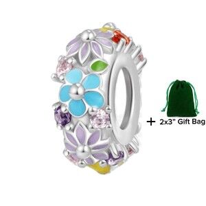 Flower Charm Bead | 925 Silver | Brand New